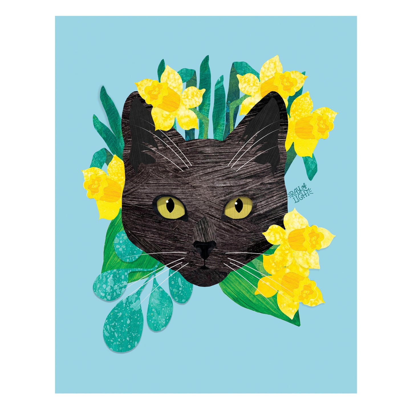 Black Shorthair Cat Print