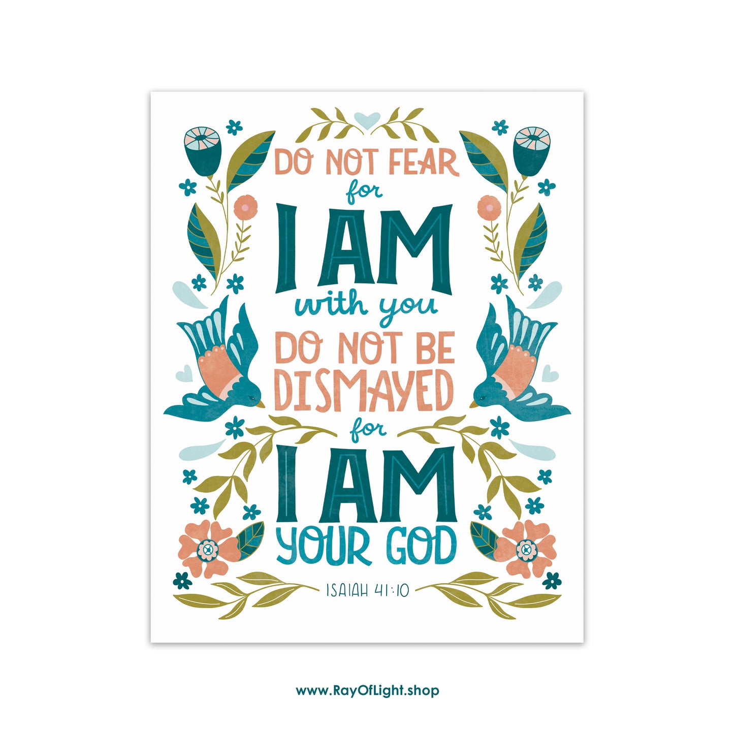 Isaiah 40:10 – The Lord Comes with Power | Scripture Art Print