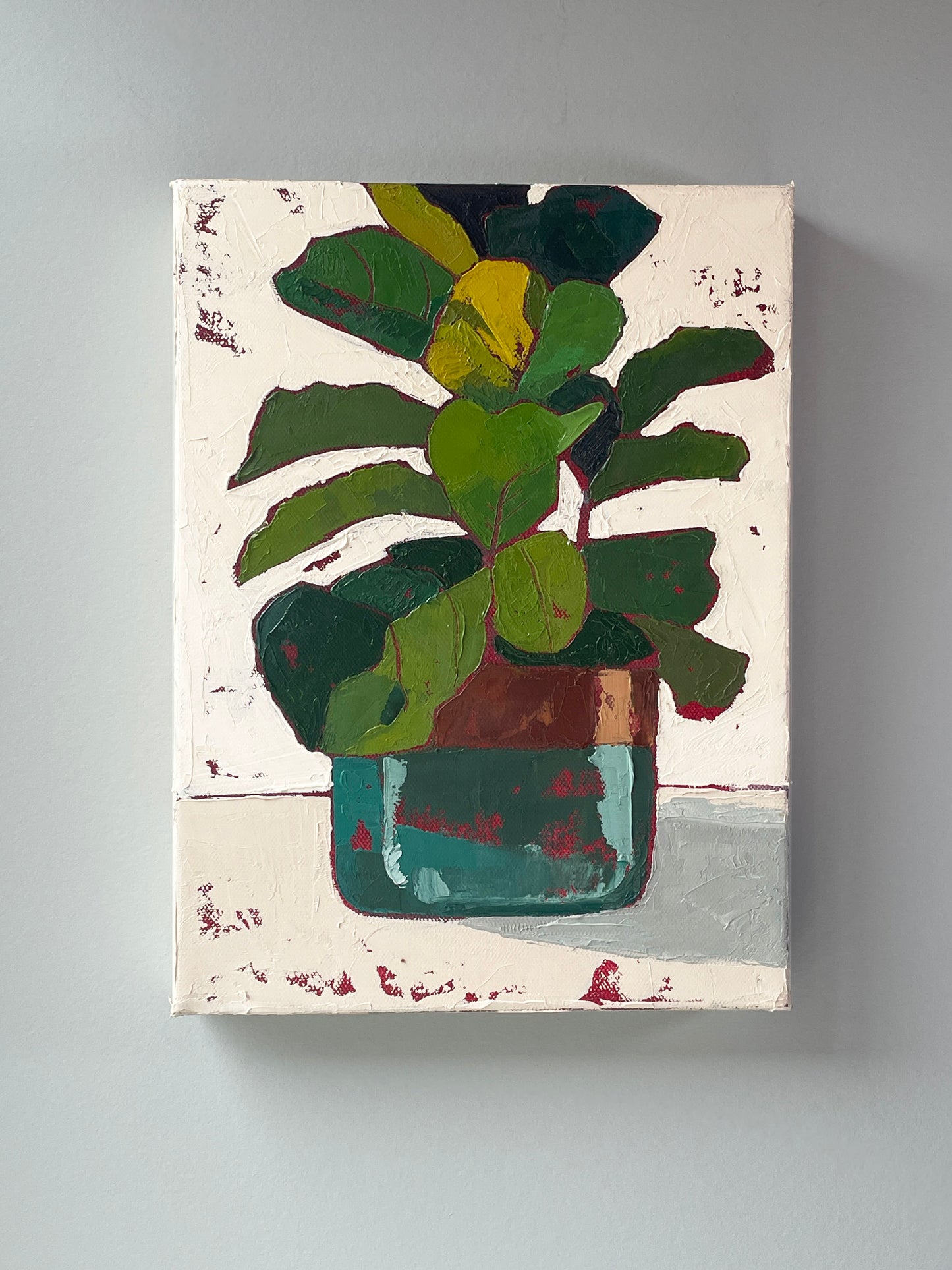 The Sophisticate – Fiddle Leaf Fig Original Oil Painting