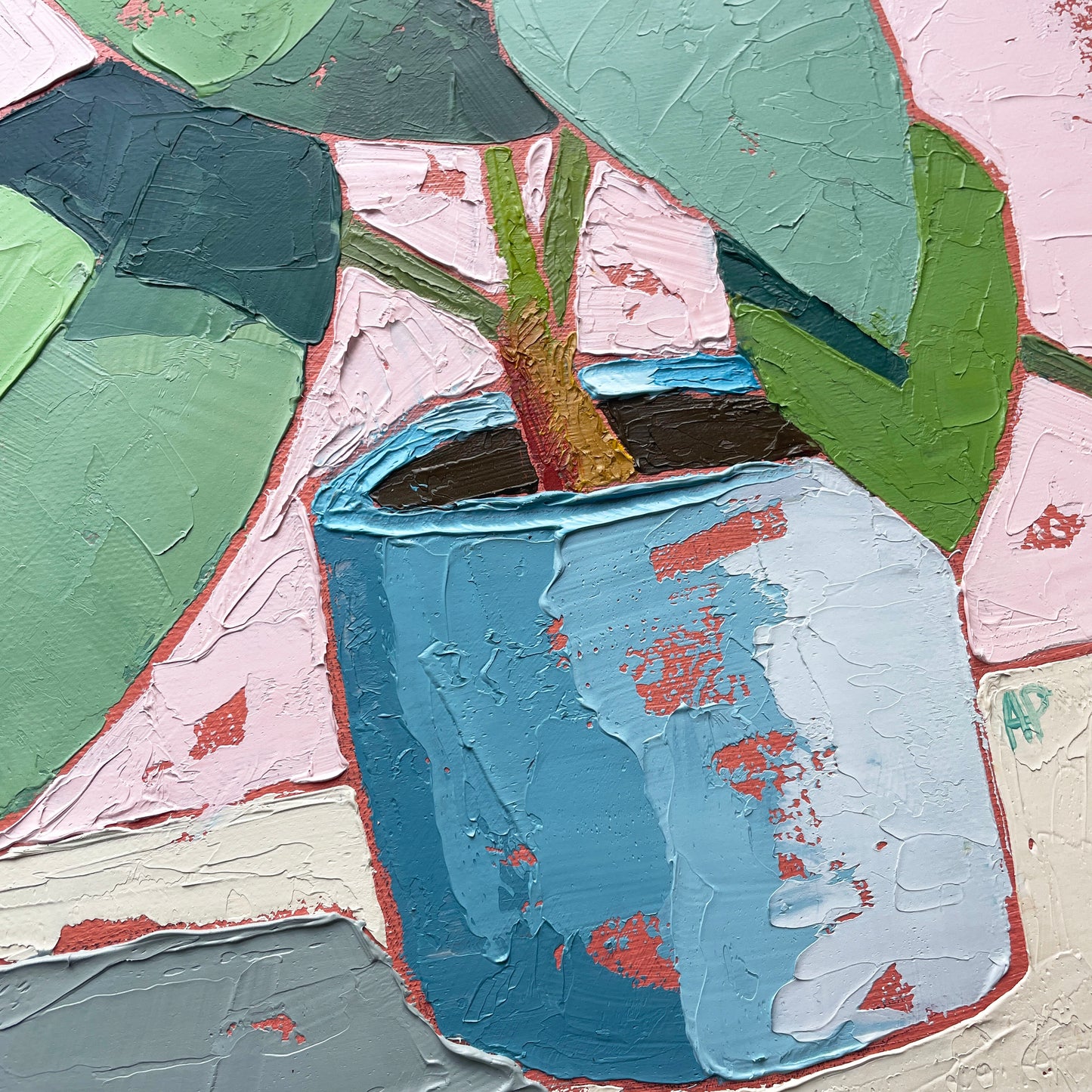The Sweetheart – Original Heart Leaf Philodendron Oil Painting