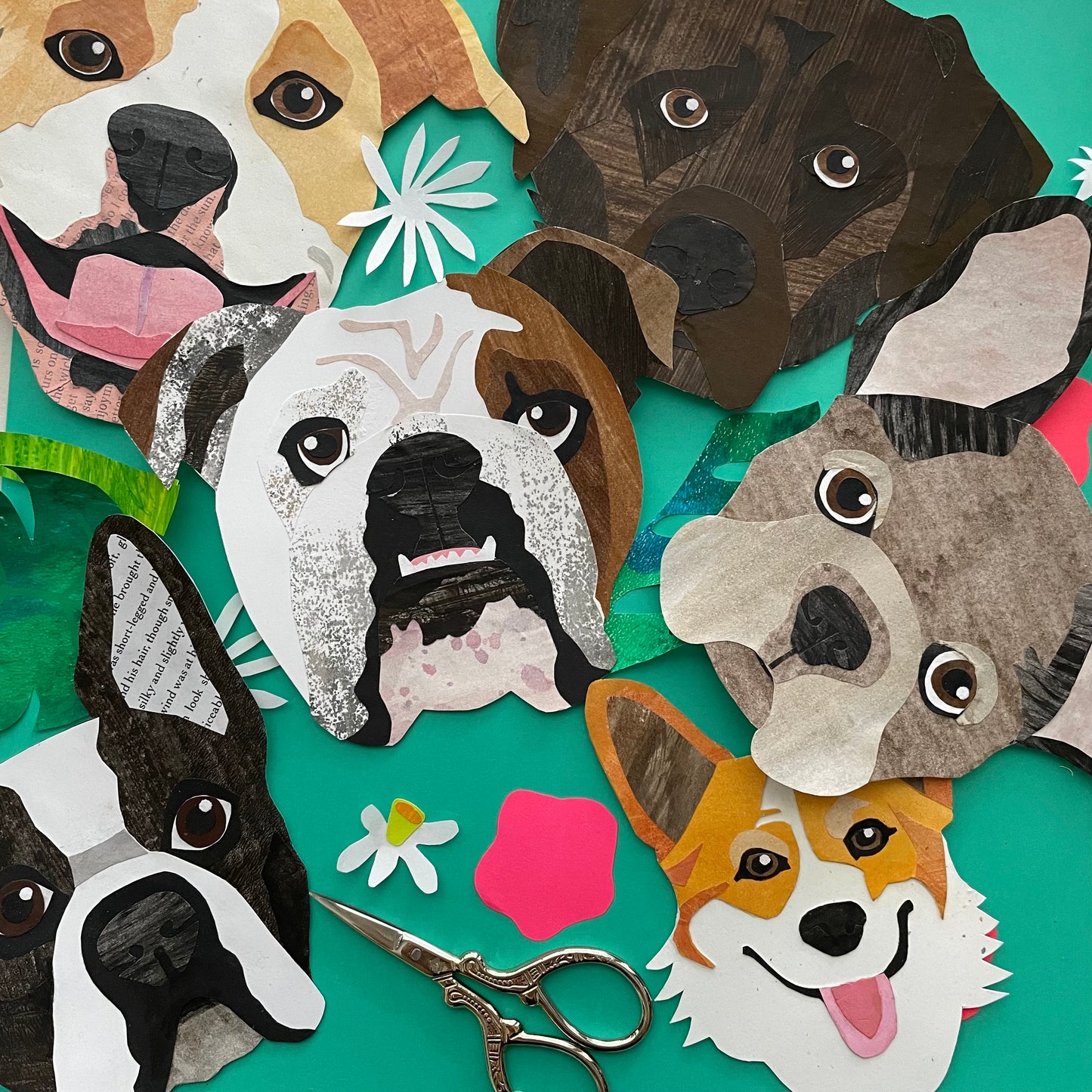 Custom Paper Collage Portrait