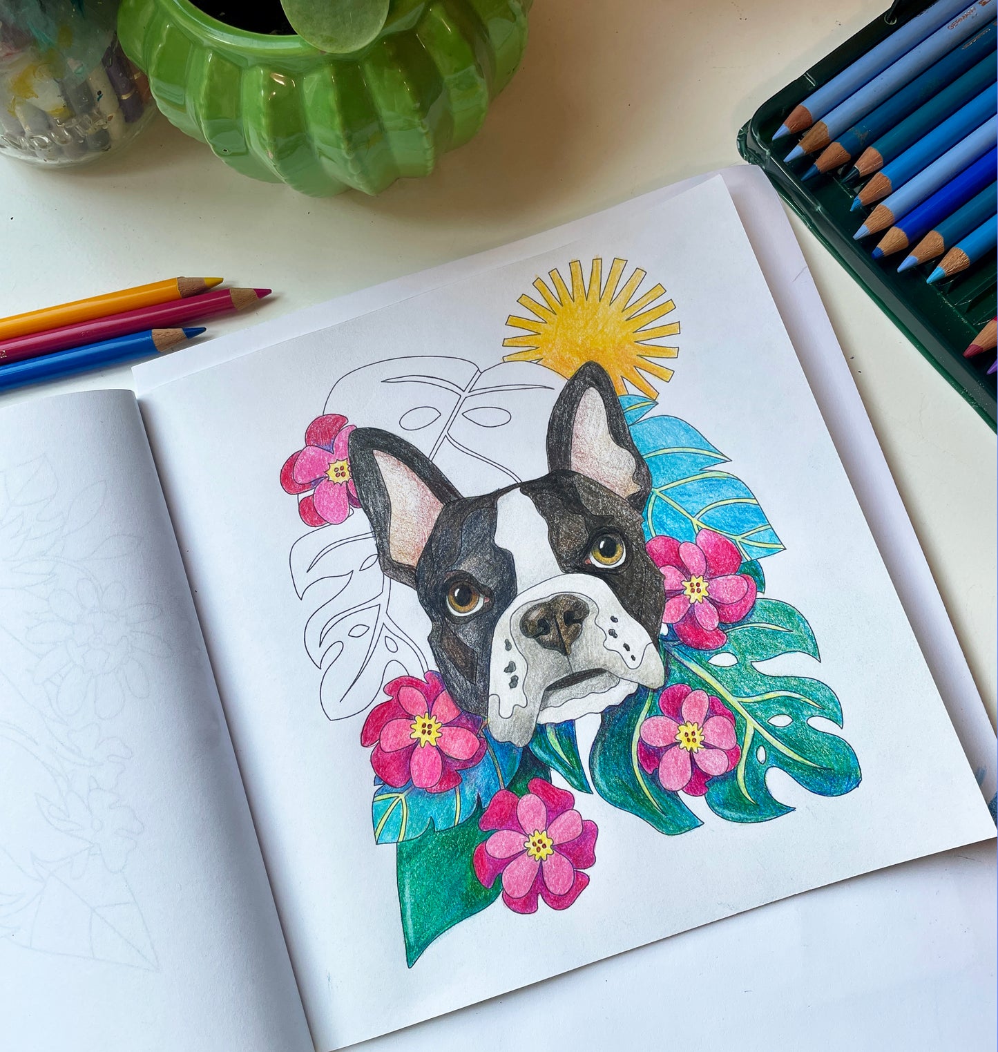 Pups In Paradise: Favorite Dog Breeds Coloring Book