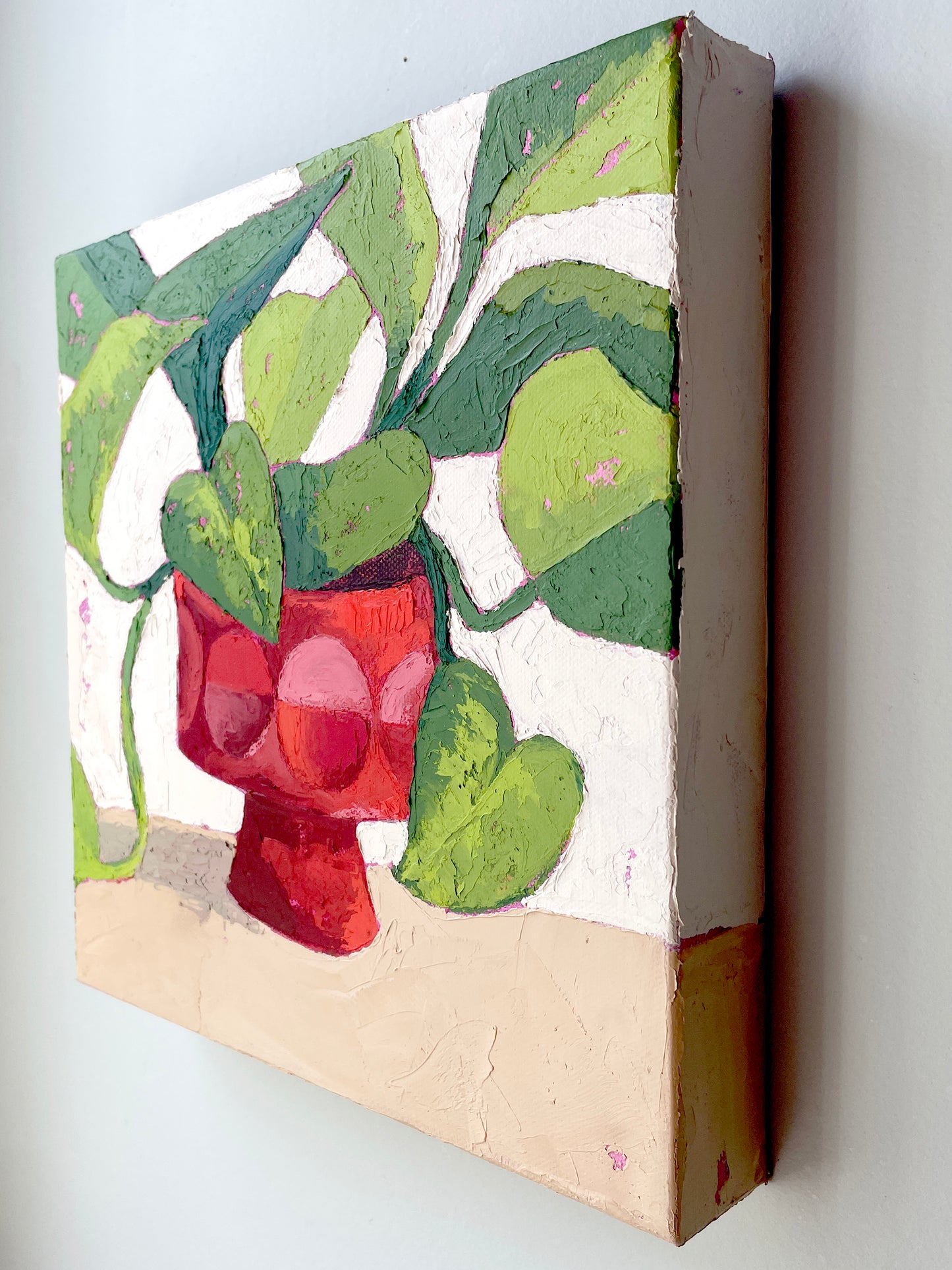 The Trendsetter – Golden Pothos Original Oil Painting
