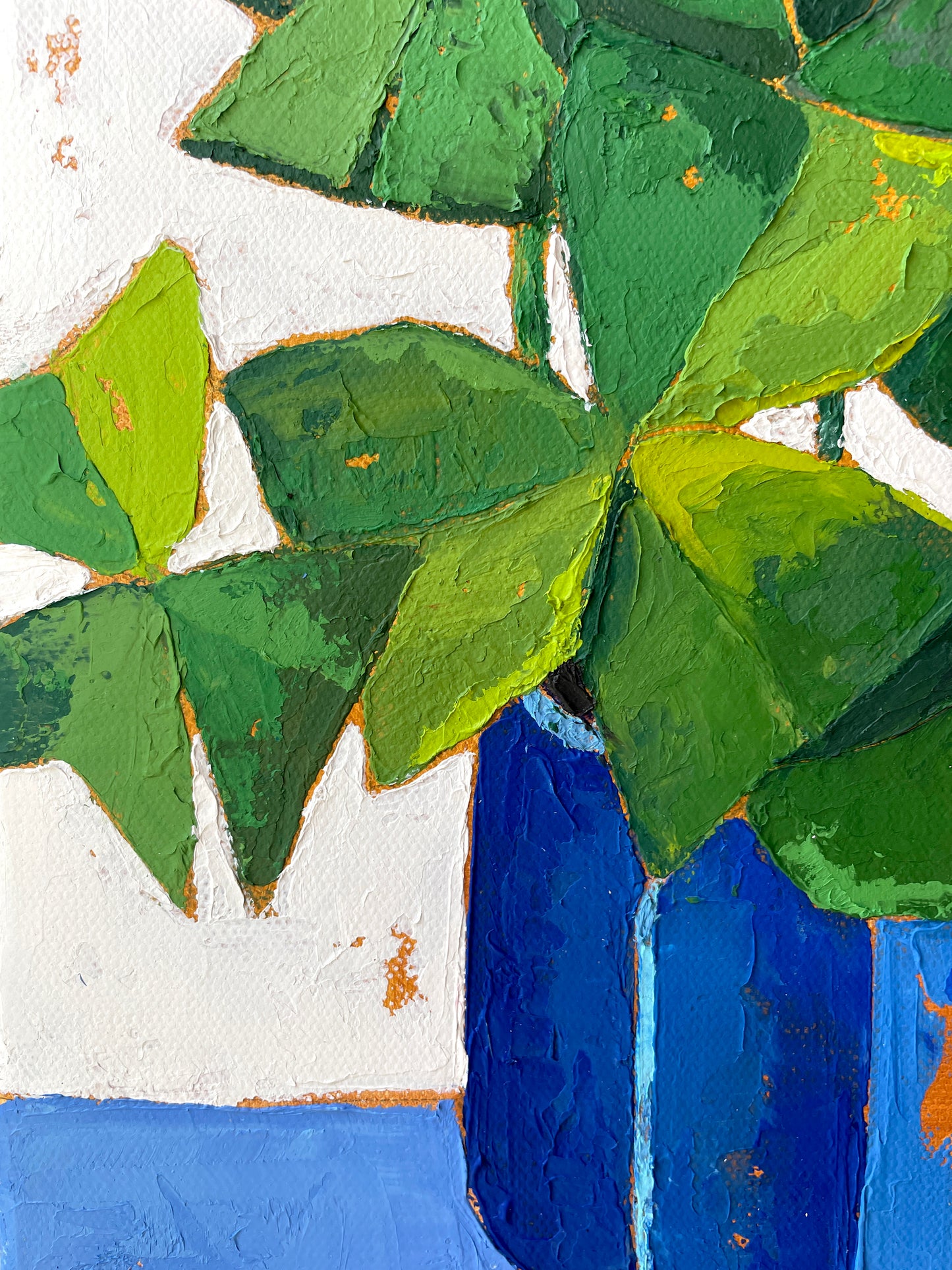 The Lucky Clover – Green OxalisOriginal Oil Painting