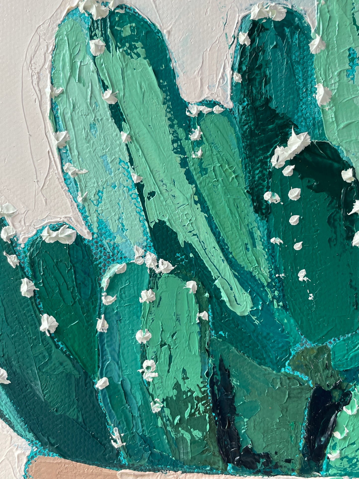 The Optimist – Original Cactus Oil Painting
