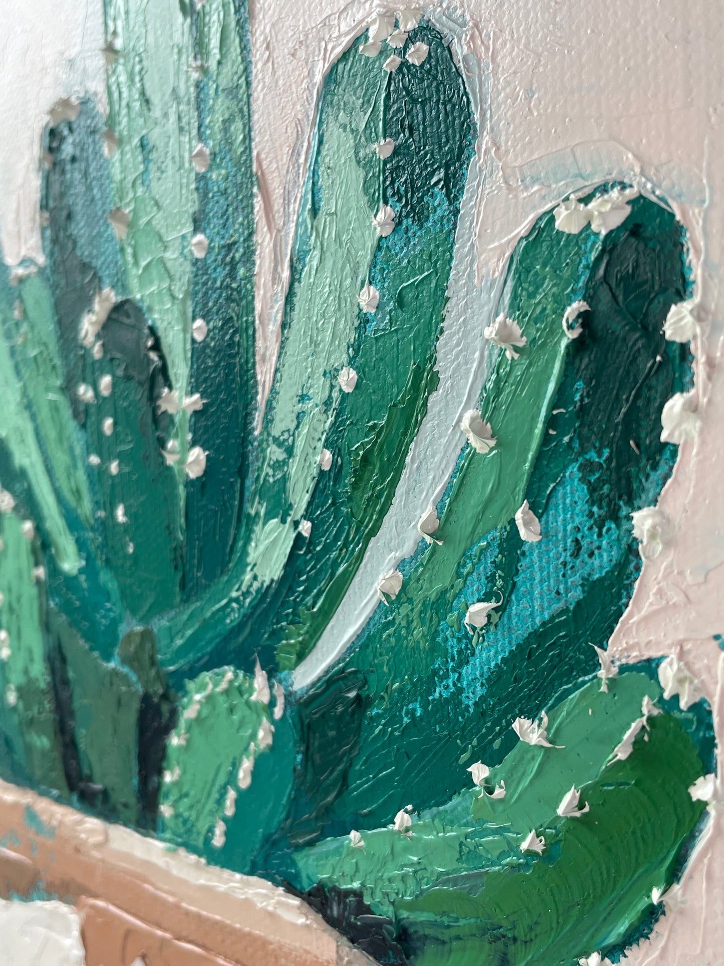 The Optimist – Original Cactus Oil Painting