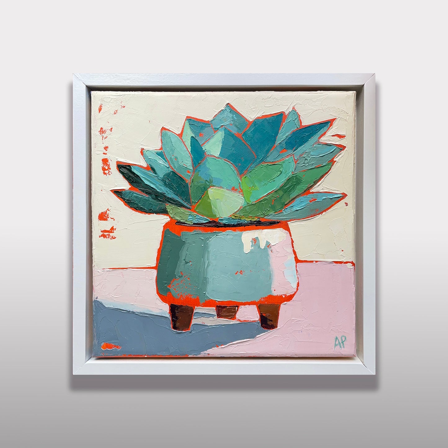 The Socialite – Original Succulent Oil Painting