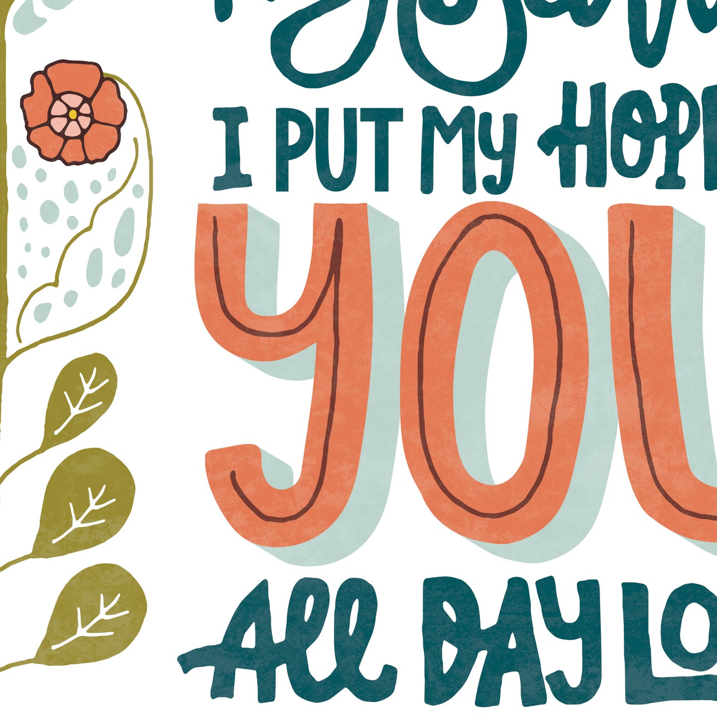 Psalm 25:4-5 Teach Me Your Ways | Scripture Art Print