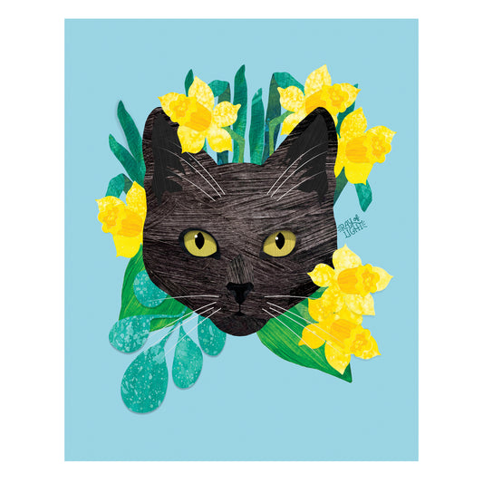 Black Shorthair Cat Print