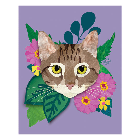 Brown Tabby Cat Print