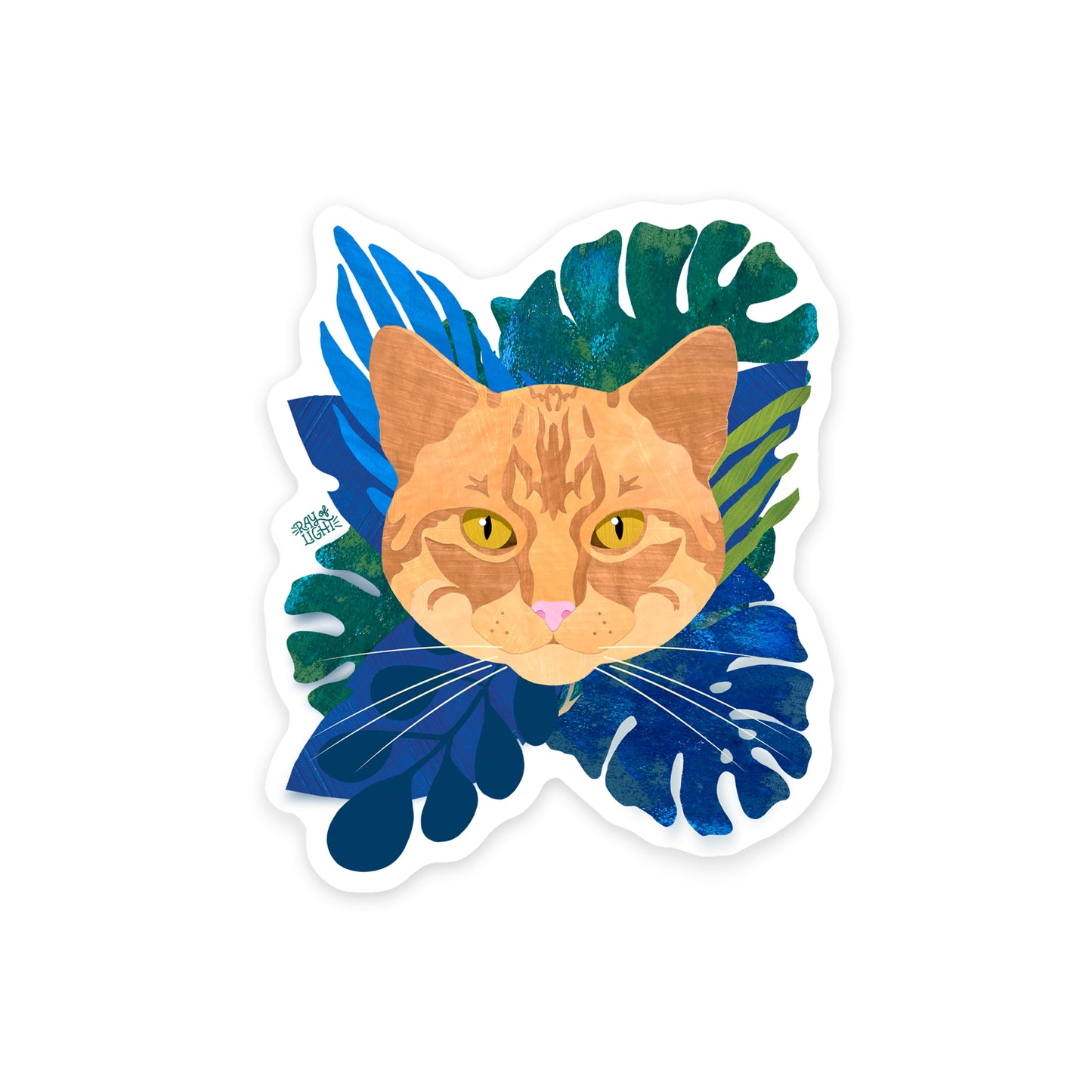 Orange Tabby Cat Sticker