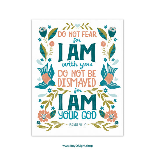 Isaiah 40:10 – The Lord Comes with Power | Scripture Art Print