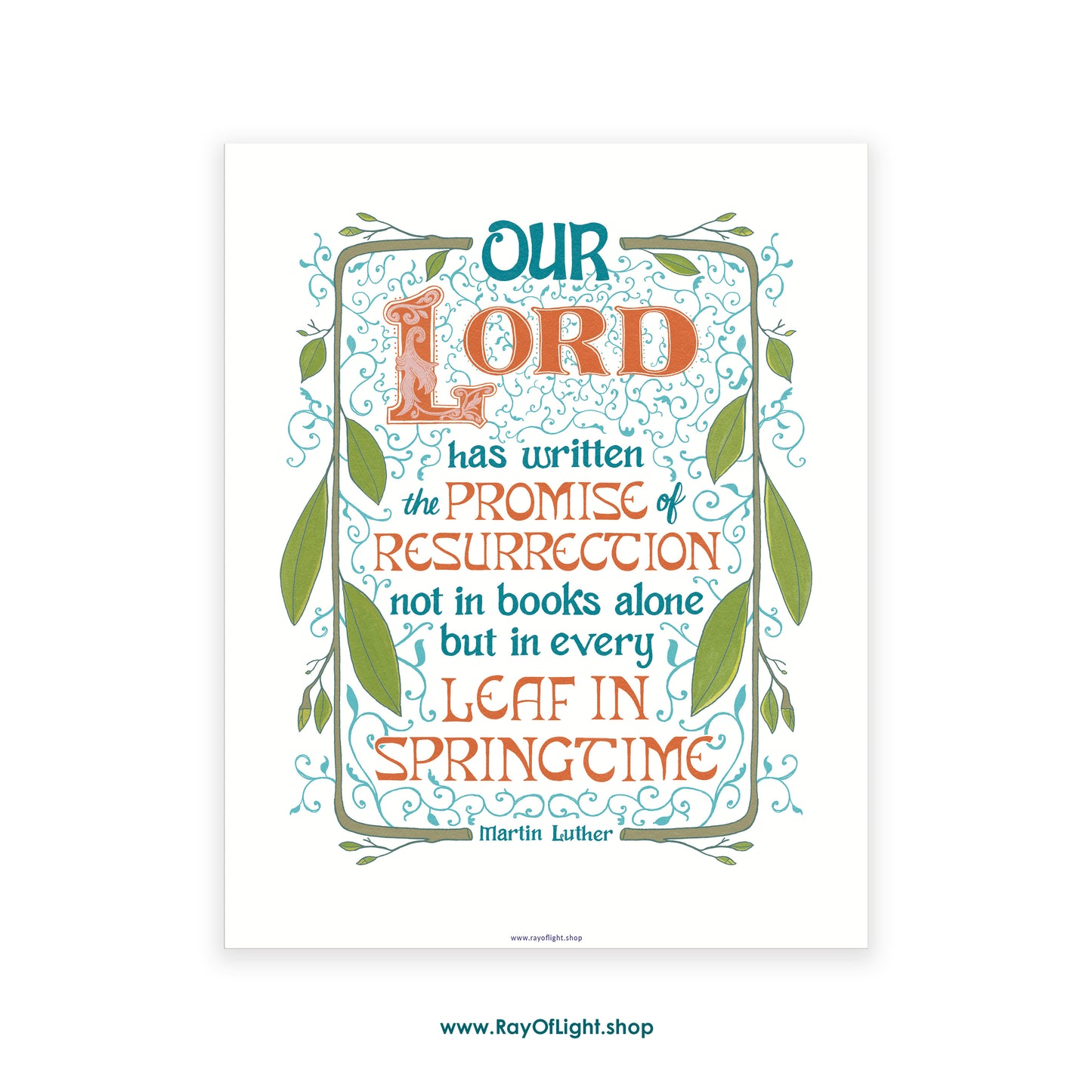 Martin Luther Springtime | Inspirational Christian Wall Art