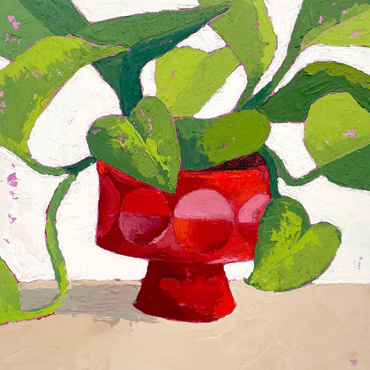 The Trendsetter – Golden Pothos Original Oil Painting