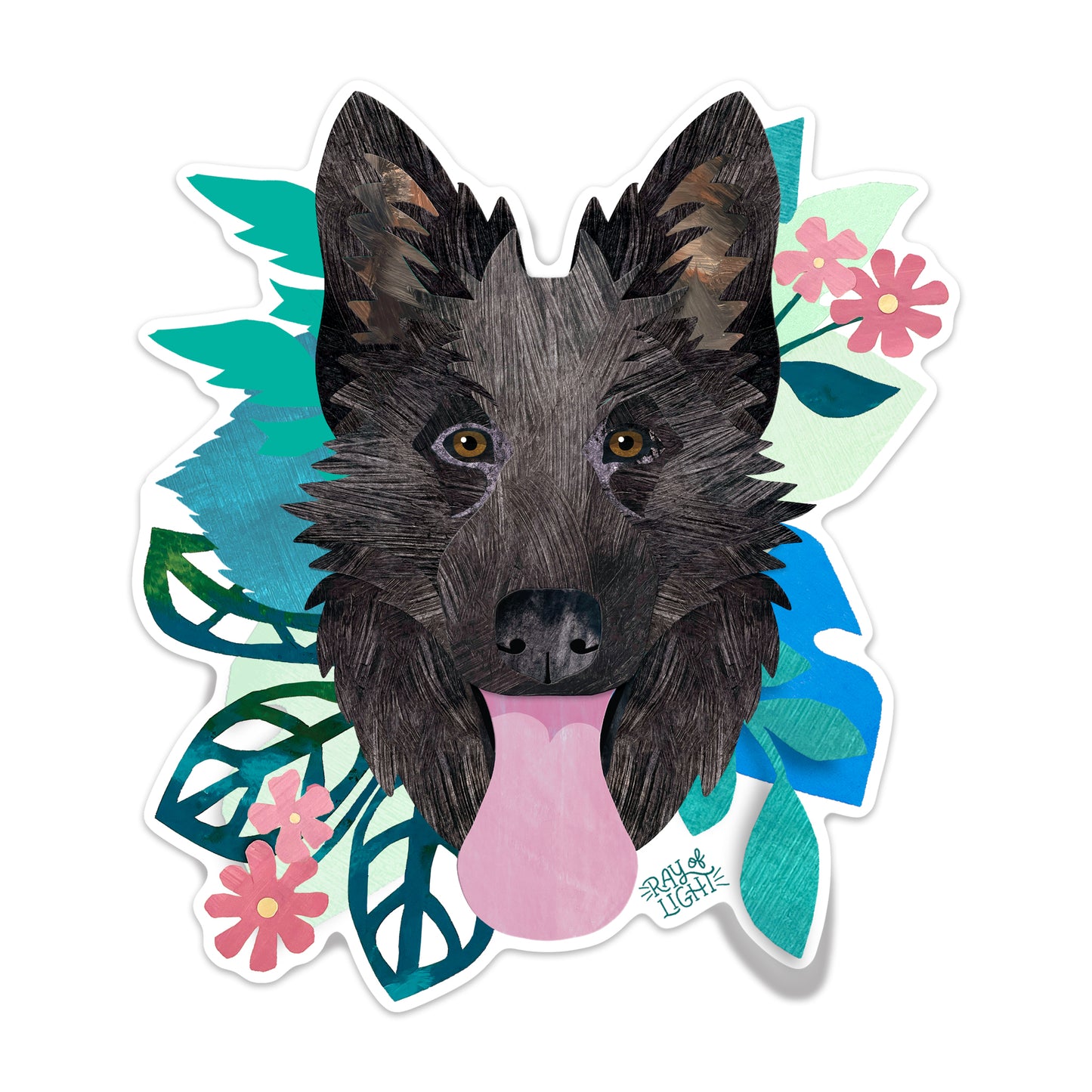 German Shepherd Black Sticker