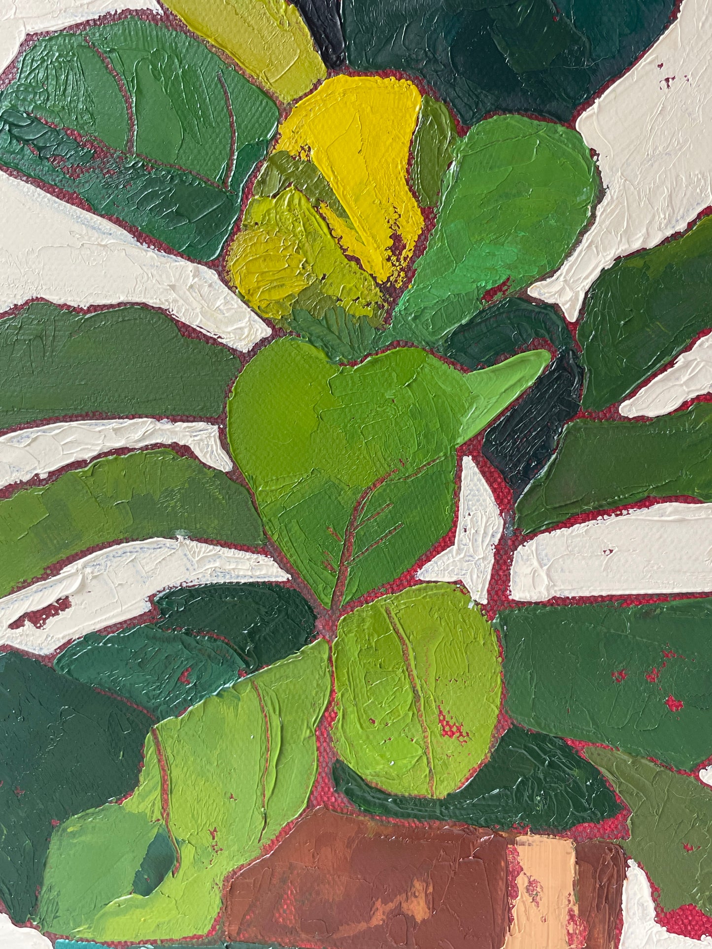 The Sophisticate – Fiddle Leaf Fig Original Oil Painting