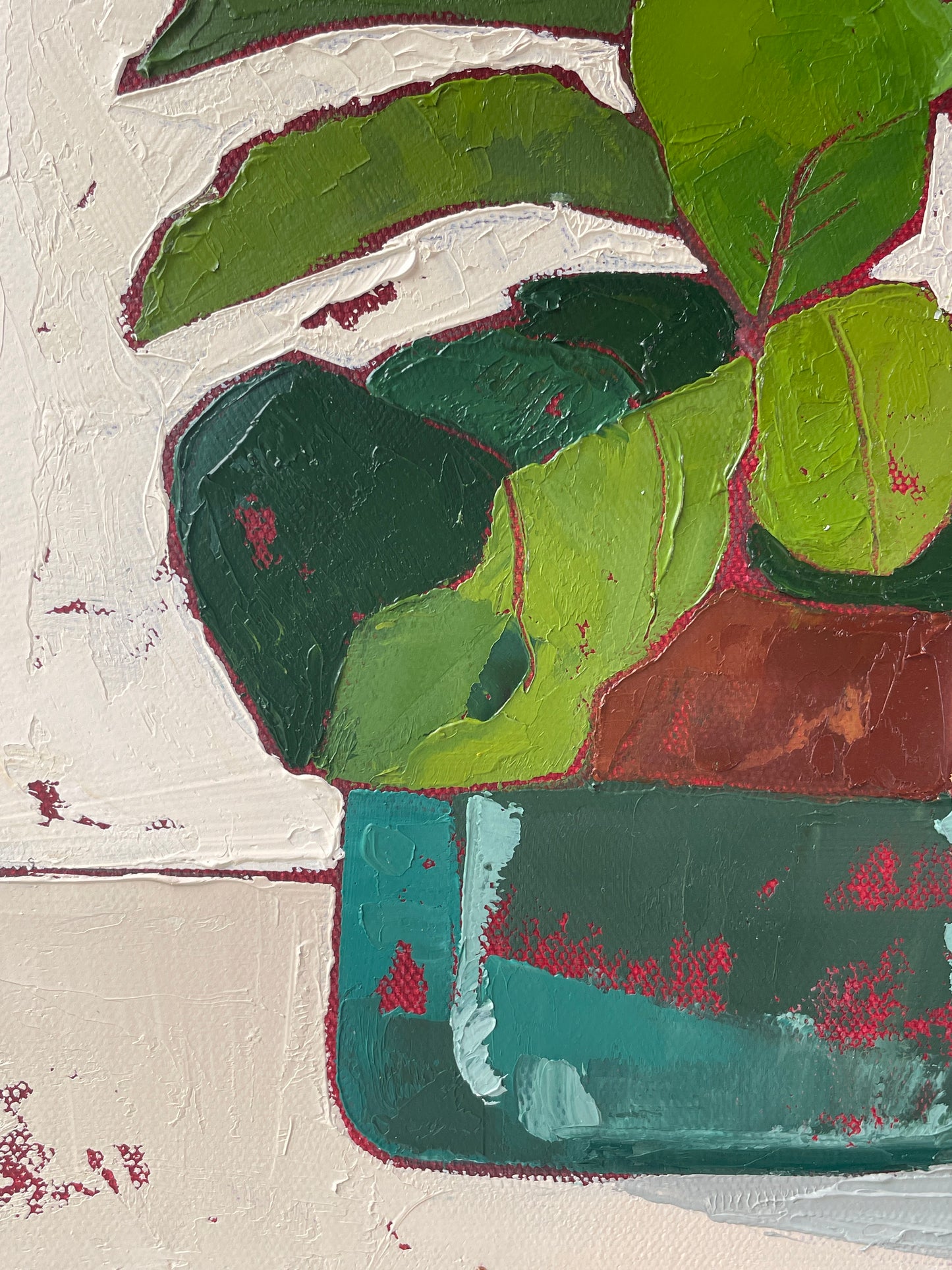 The Sophisticate – Fiddle Leaf Fig Original Oil Painting