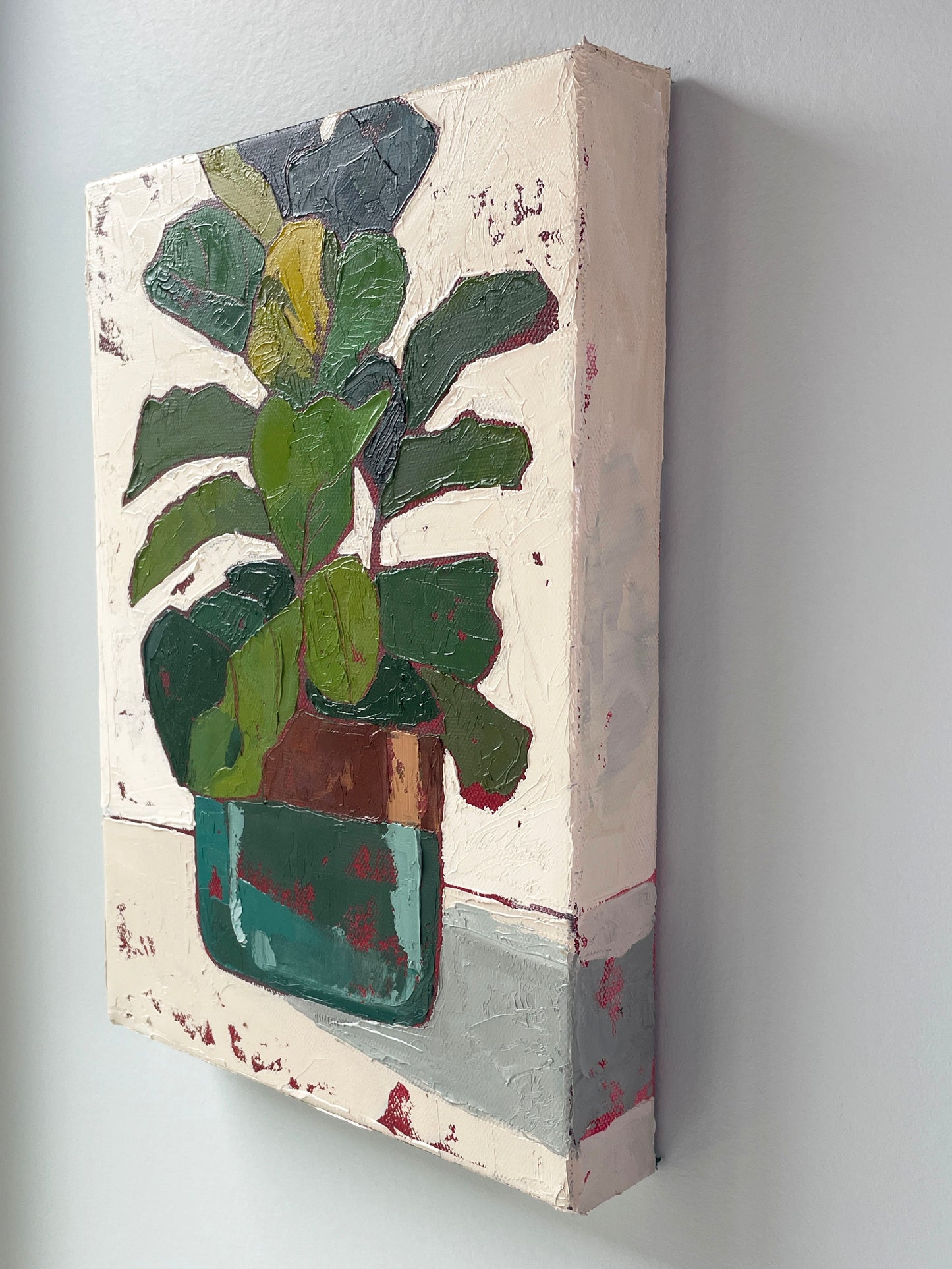 The Sophisticate – Fiddle Leaf Fig Original Oil Painting