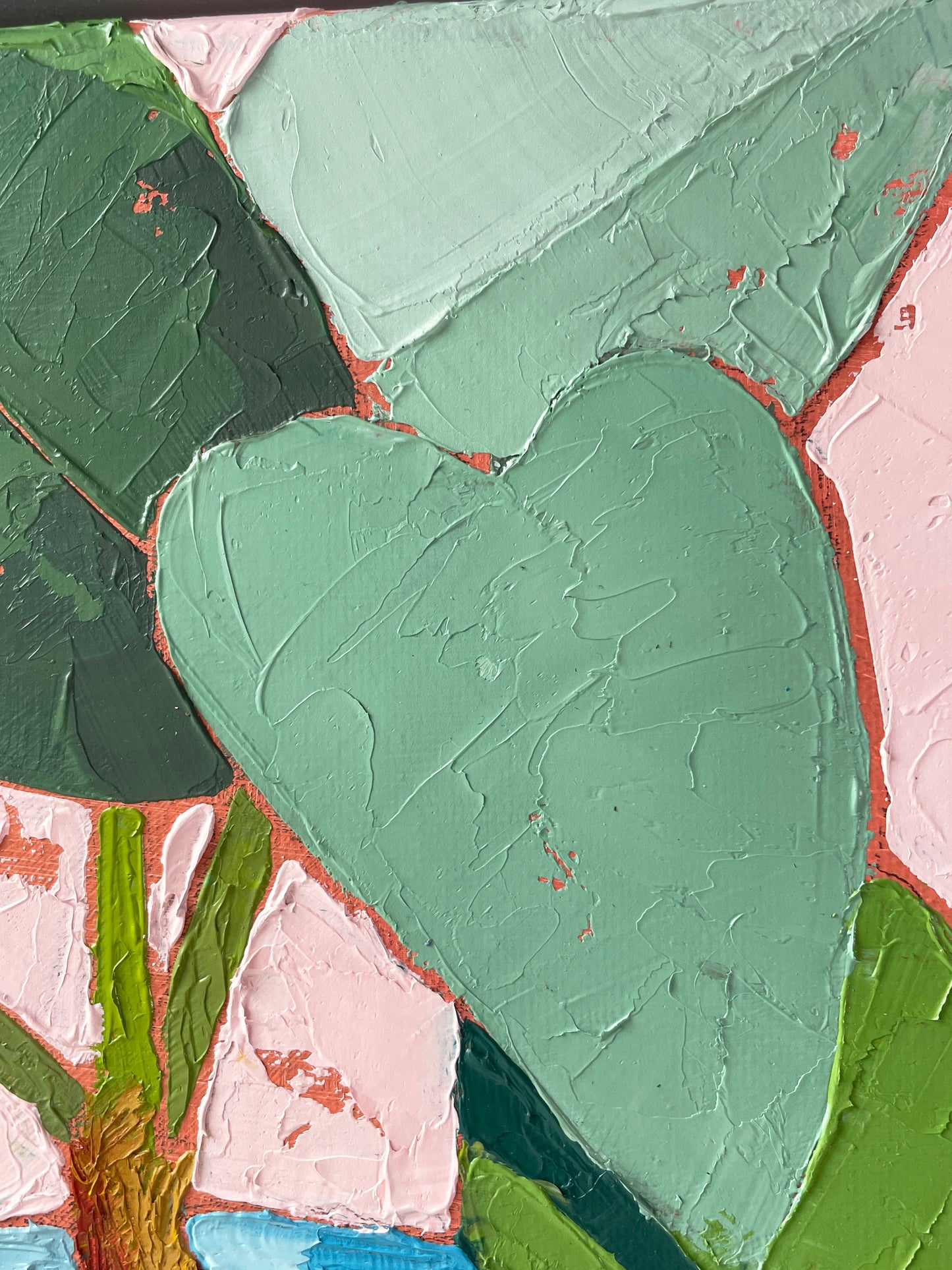 The Sweetheart – Original Heart Leaf Philodendron Oil Painting