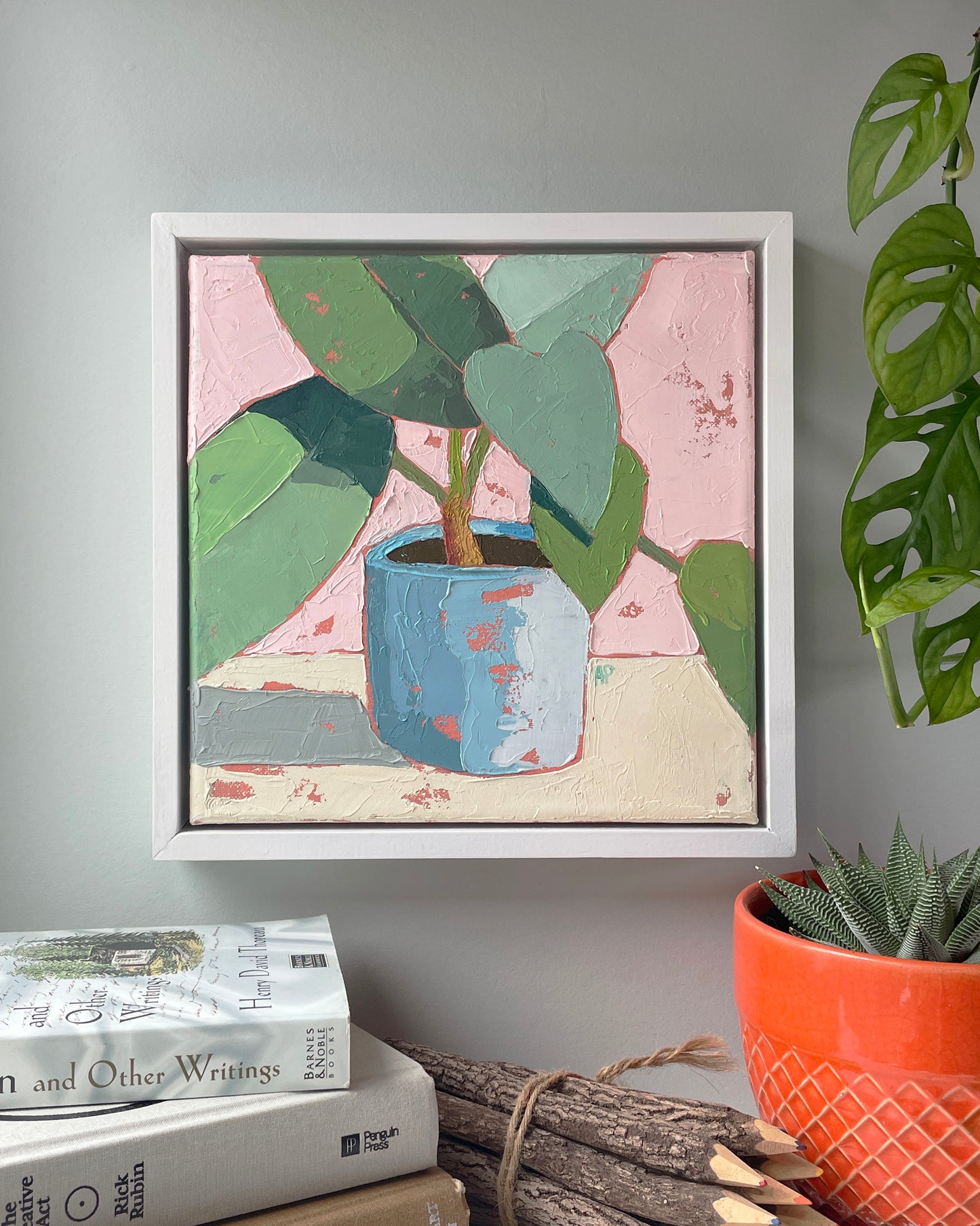 The Sweetheart – Original Heart Leaf Philodendron Oil Painting
