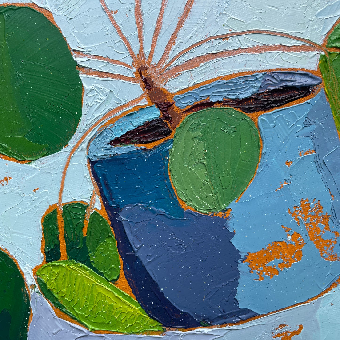 The Minimalist – Original Pilea Oil Painting