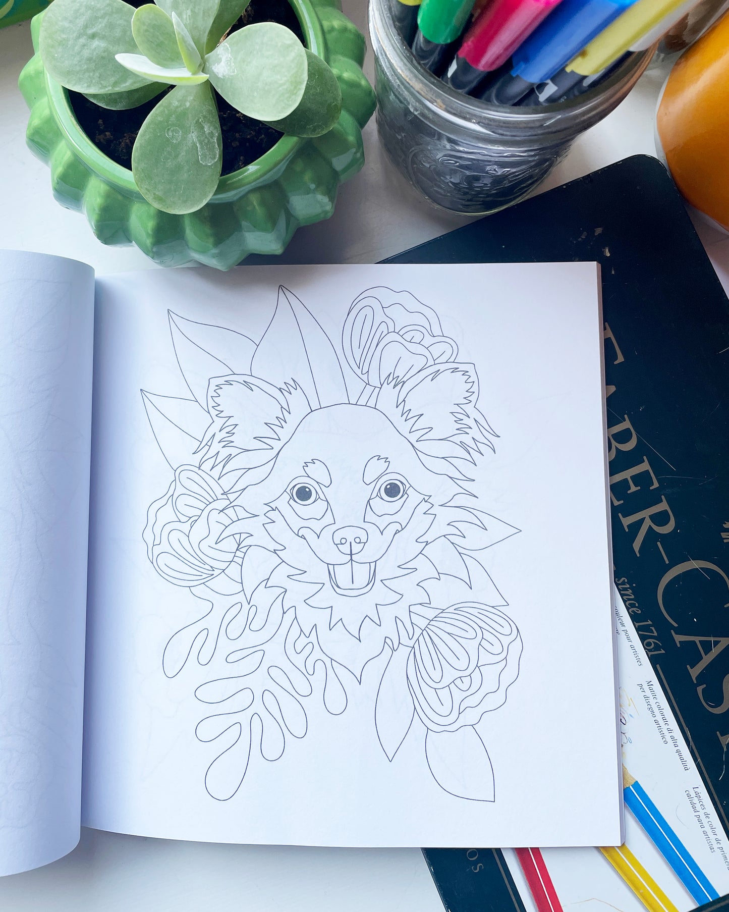 Pups In Paradise: Favorite Dog Breeds Coloring Book