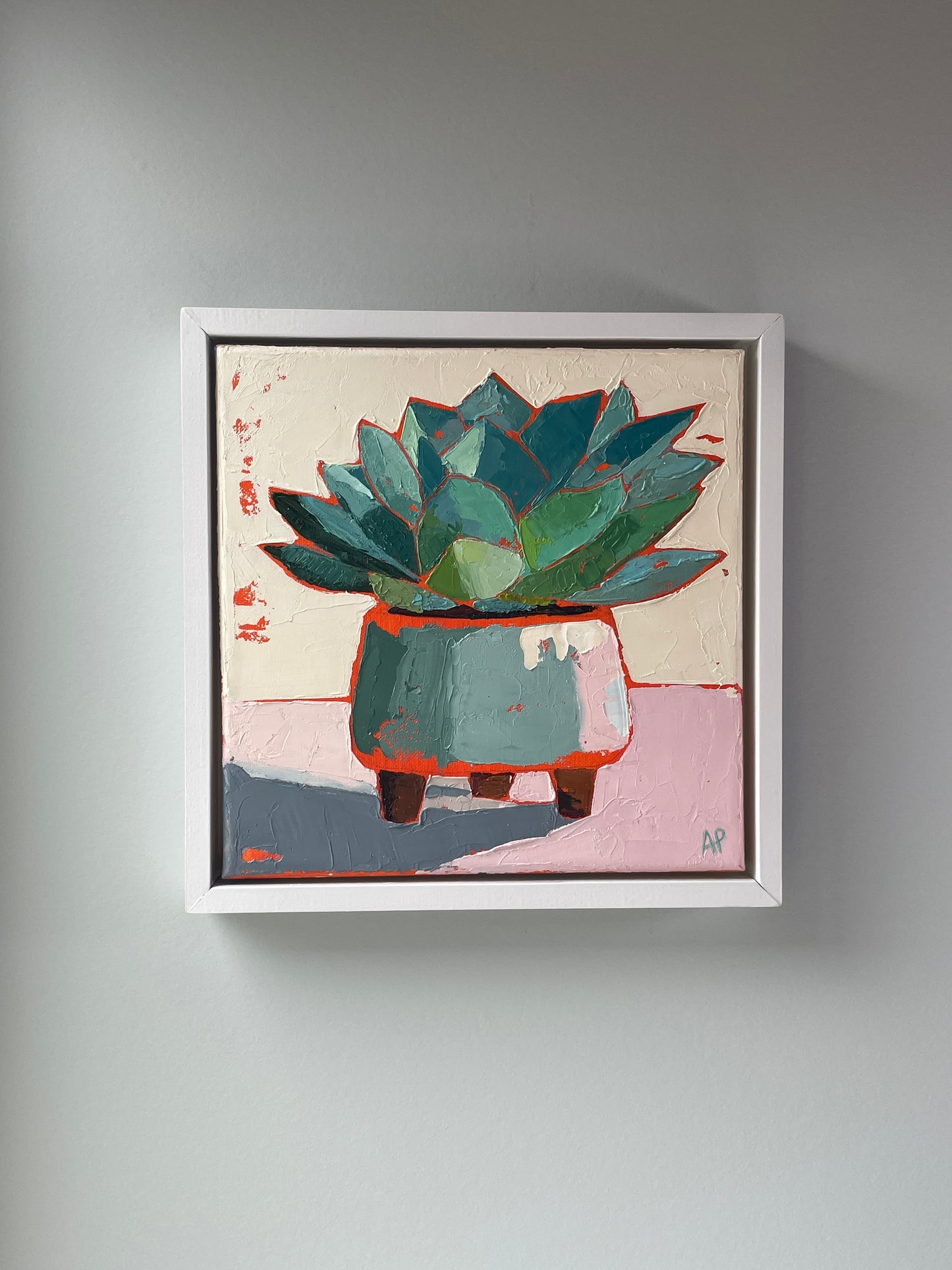 The Socialite – Original Succulent Oil Painting