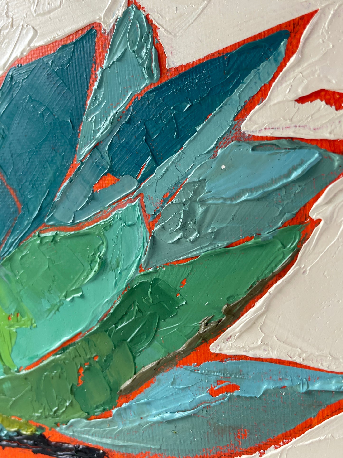The Socialite – Original Succulent Oil Painting