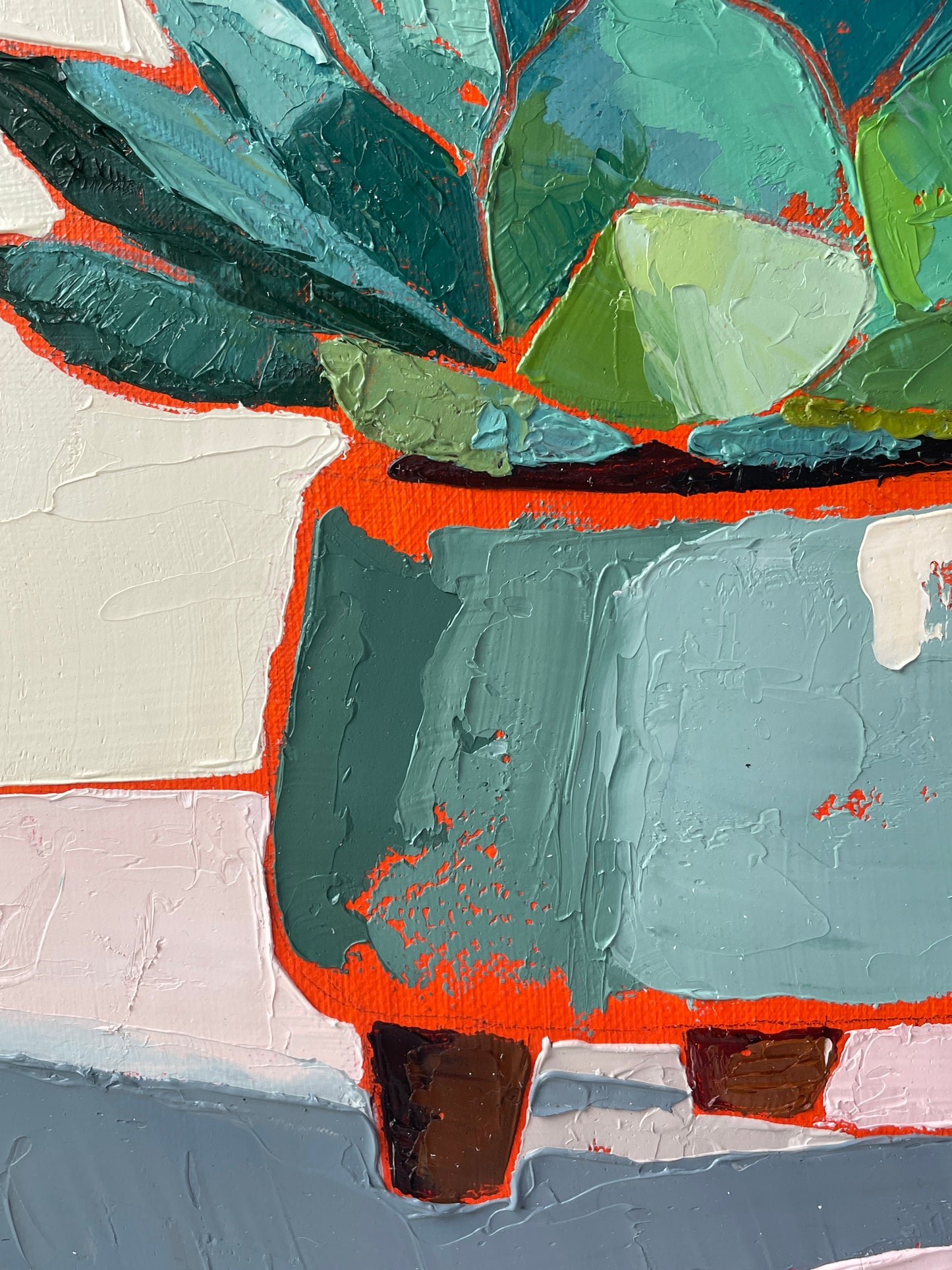 The Socialite – Original Succulent Oil Painting