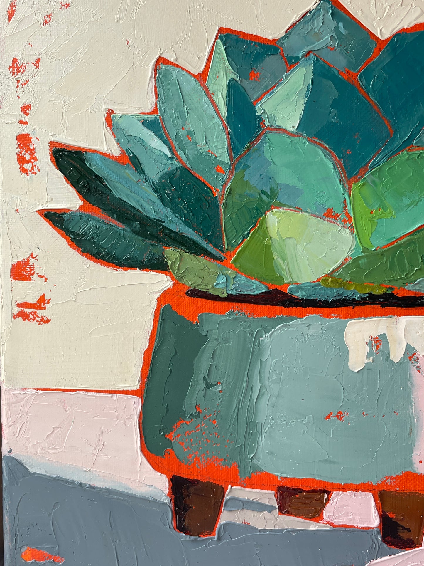 The Socialite – Original Succulent Oil Painting