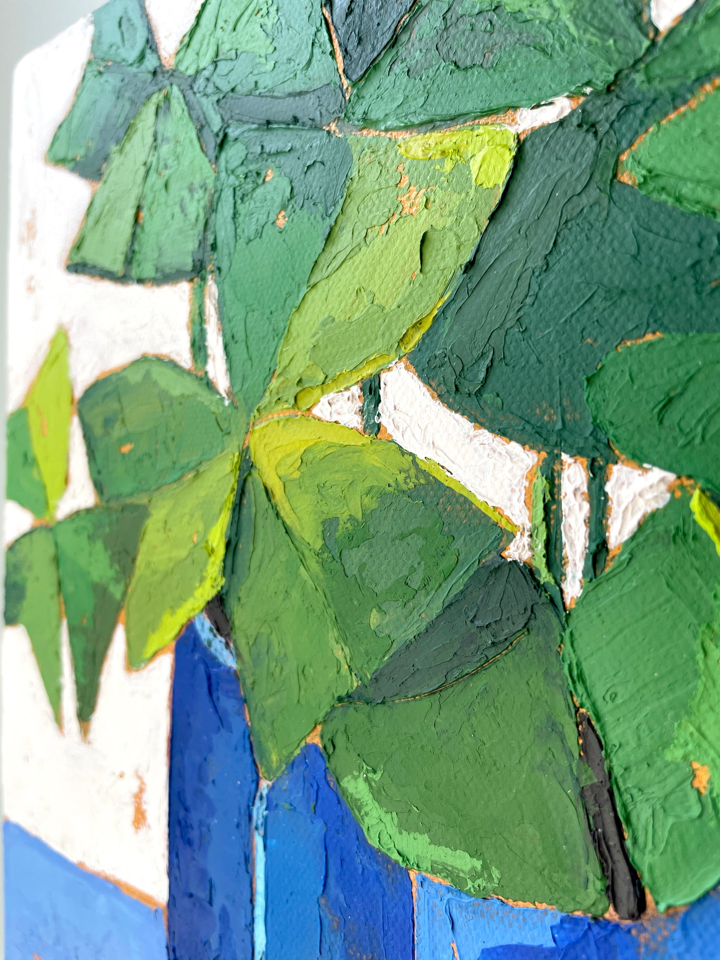 The Lucky Clover – Green OxalisOriginal Oil Painting