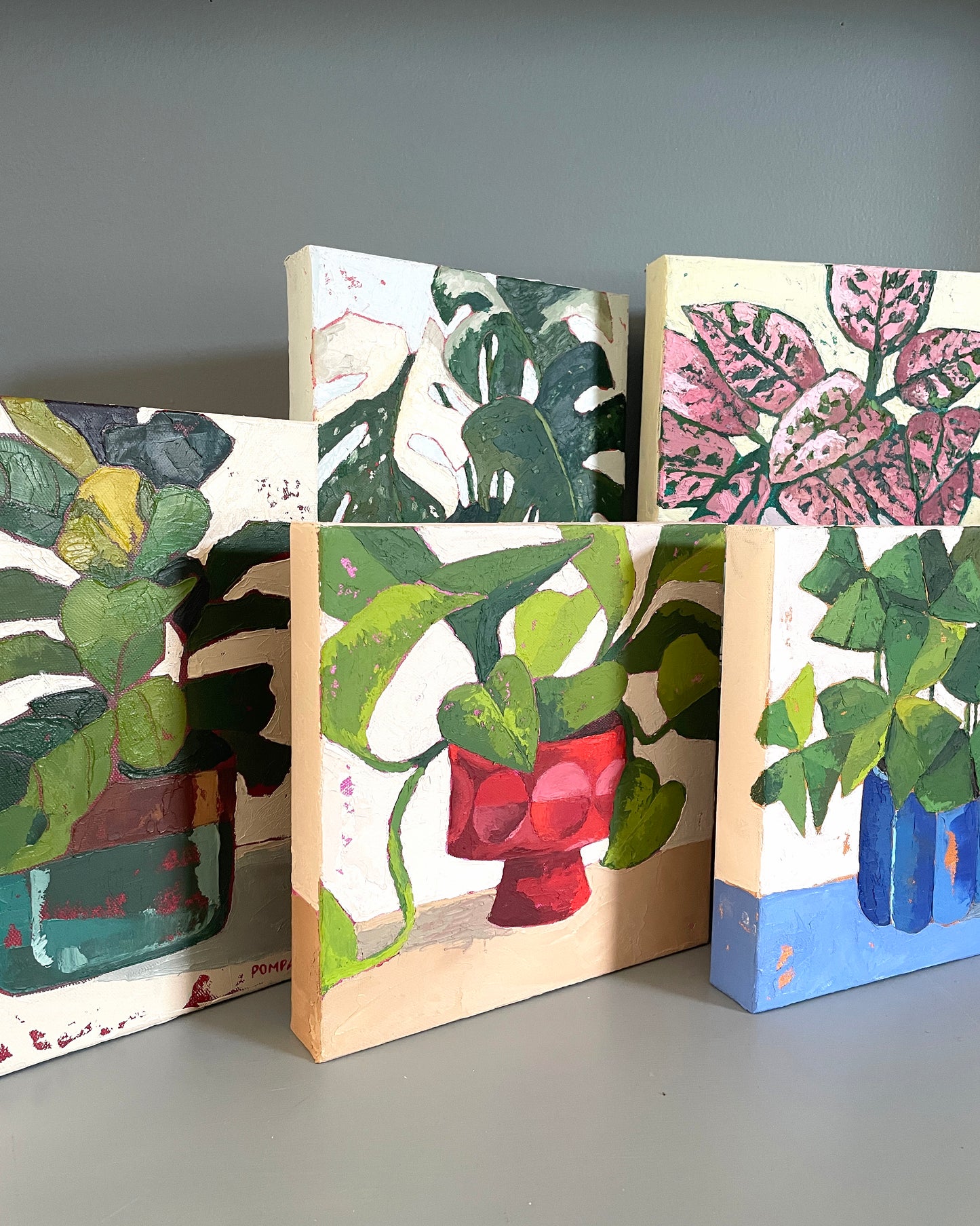 The Trendsetter – Golden Pothos Original Oil Painting