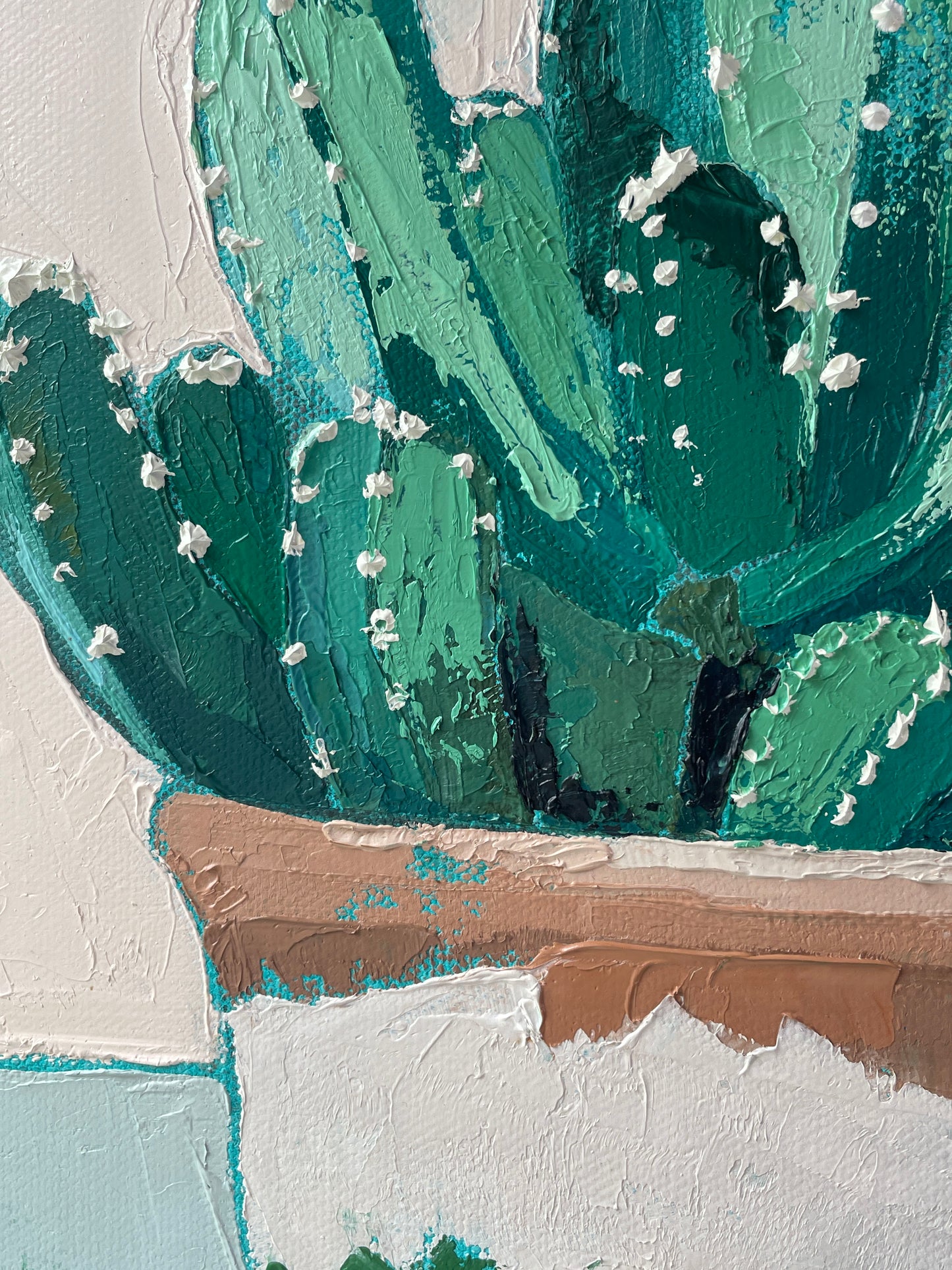 The Optimist – Original Cactus Oil Painting