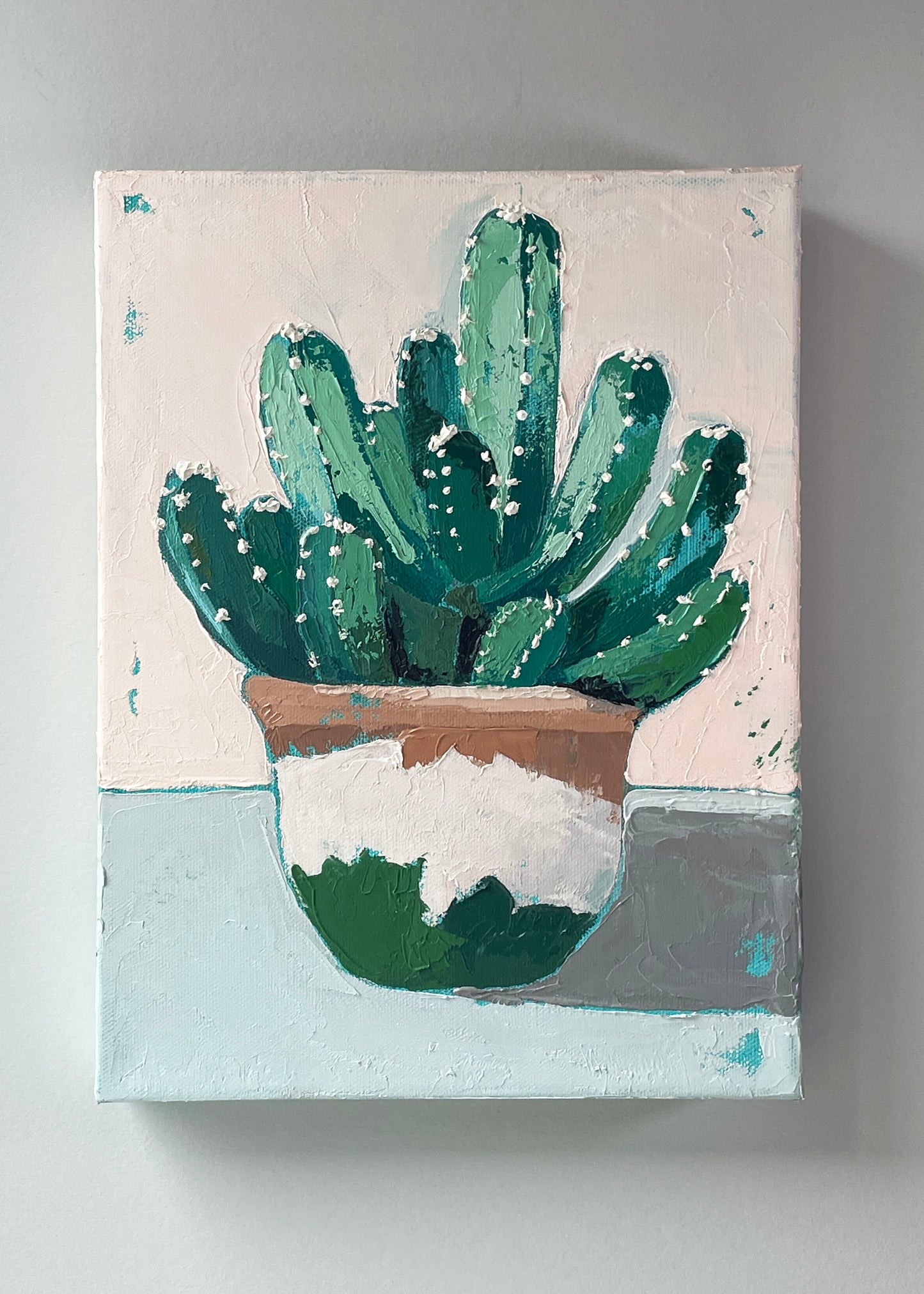 The Optimist – Original Cactus Oil Painting