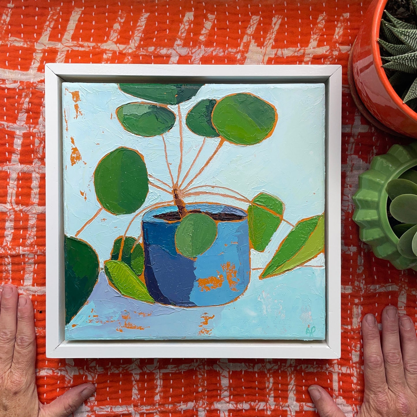 The Minimalist – Original Pilea Oil Painting