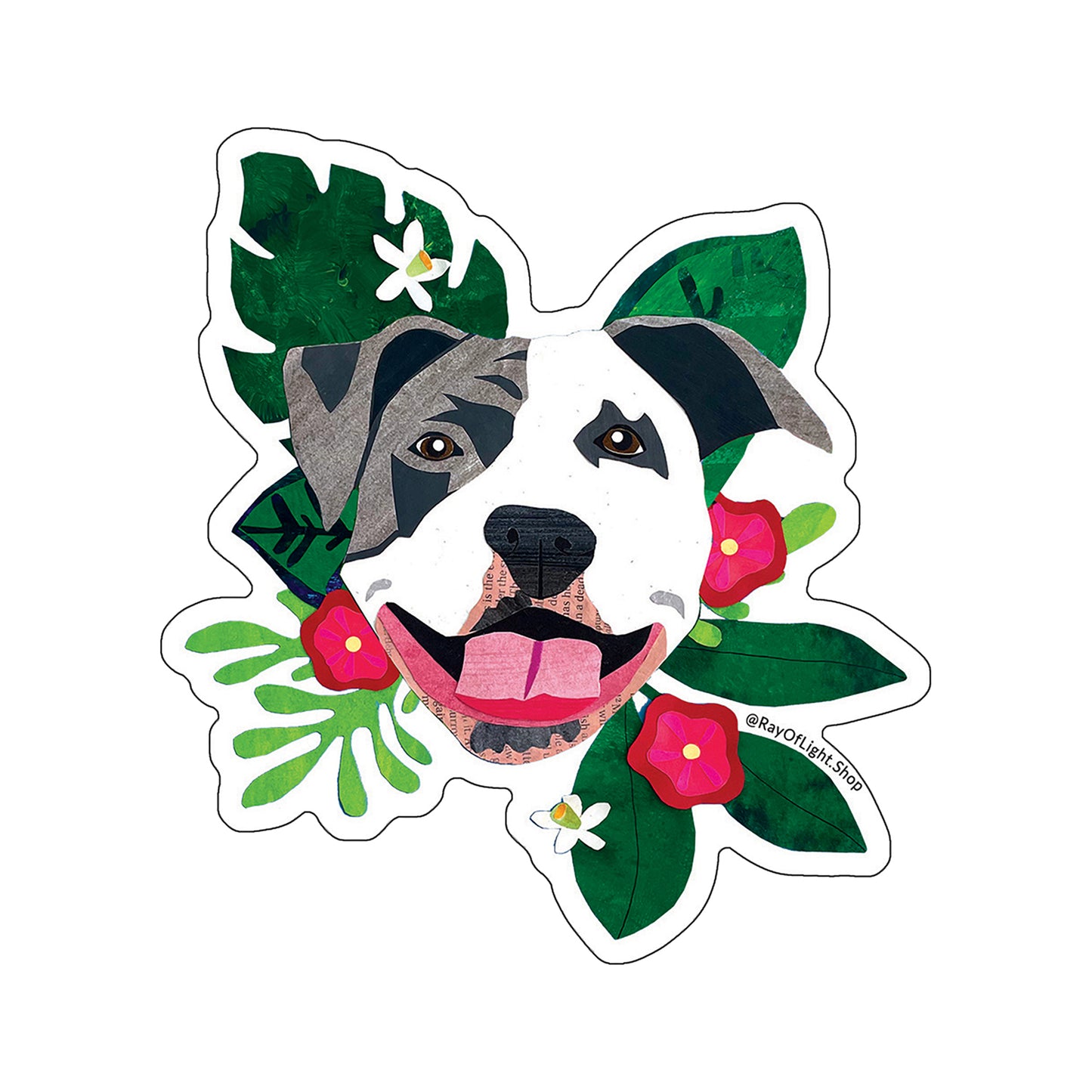 Staffordshire Pit Bill Grey Sticker