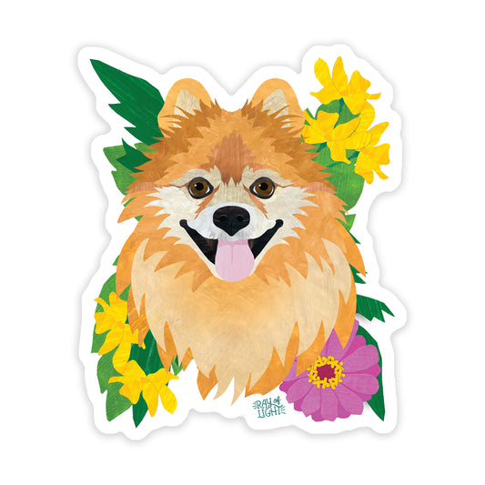 Pomeranian Gold Sticker
