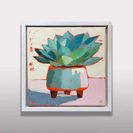 The Socialite – Original Succulent Oil Painting