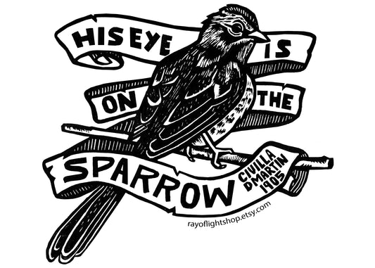 His Eye is on the Sparrow Sticker