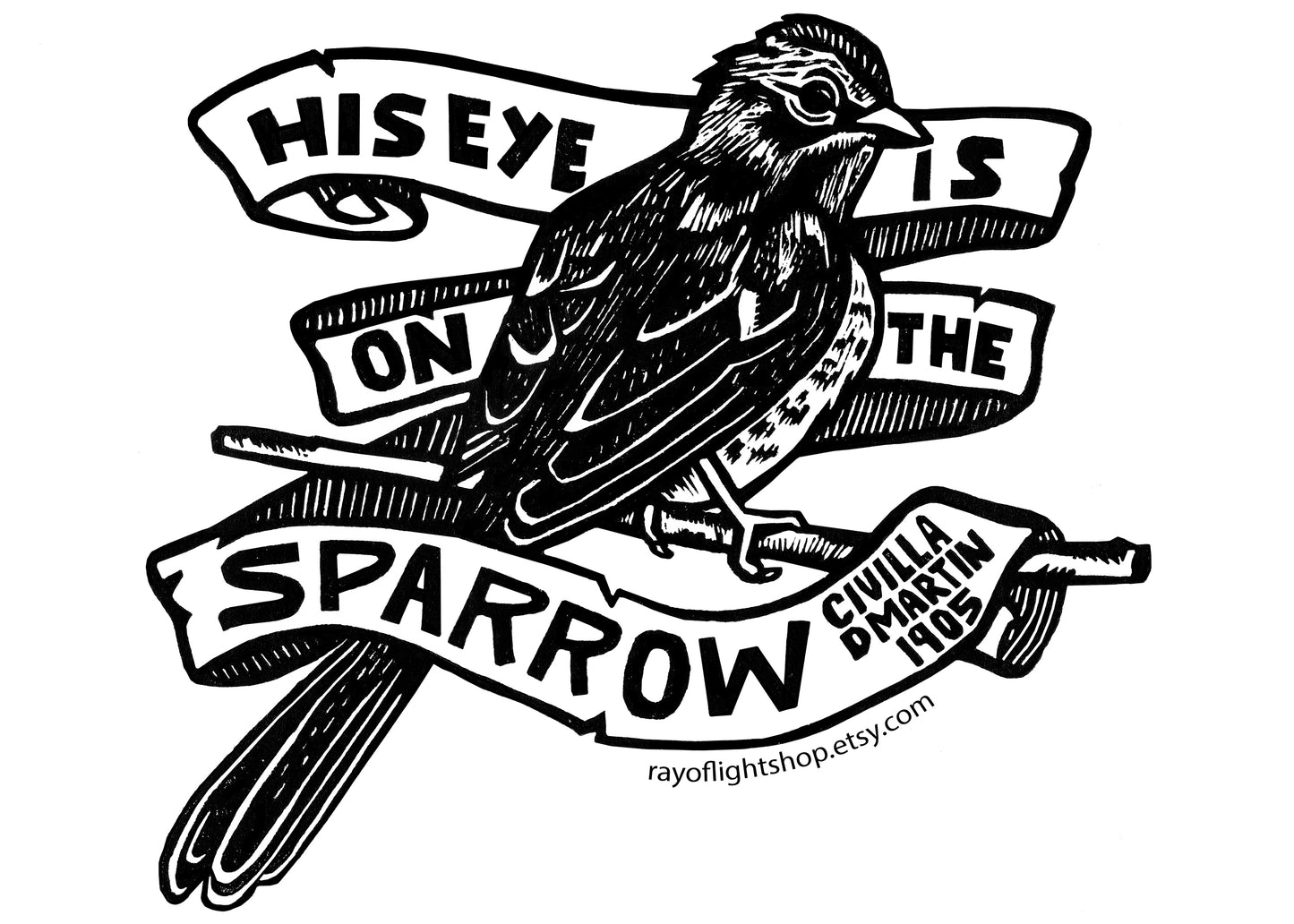 His Eye is on the Sparrow Sticker