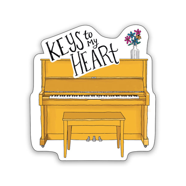 Keys to My Heart Piano Sticker – rayoflightshop