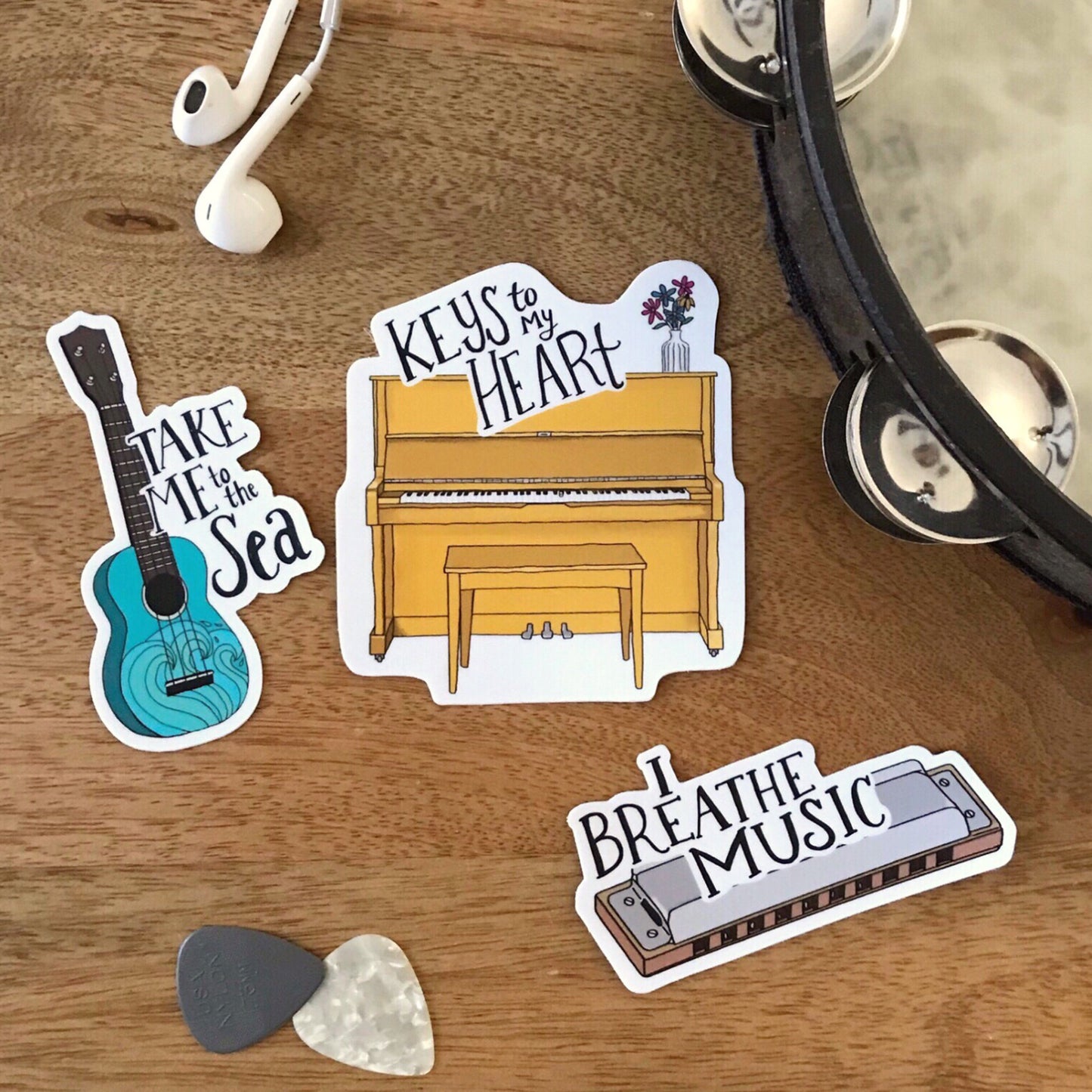 I Breathe Music Harmonica sticker